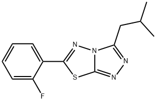 6-(2-fluorophenyl)-3-isobutyl[1,2,4]triazolo[3,4-b][1,3,4]thiadiazole,947832-42-0,结构式