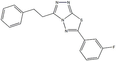 6-(3-fluorophenyl)-3-(2-phenylethyl)[1,2,4]triazolo[3,4-b][1,3,4]thiadiazole 结构式