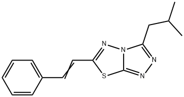 3-isobutyl-6-(2-phenylvinyl)[1,2,4]triazolo[3,4-b][1,3,4]thiadiazole 结构式