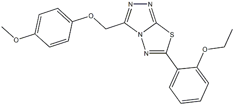 6-(2-ethoxyphenyl)-3-[(4-methoxyphenoxy)methyl][1,2,4]triazolo[3,4-b][1,3,4]thiadiazole Structure