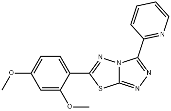 6-(2,4-dimethoxyphenyl)-3-(2-pyridinyl)[1,2,4]triazolo[3,4-b][1,3,4]thiadiazole 结构式