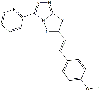 6-[2-(4-methoxyphenyl)vinyl]-3-(2-pyridinyl)[1,2,4]triazolo[3,4-b][1,3,4]thiadiazole 结构式