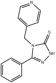 5-phenyl-4-(4-pyridinylmethyl)-4H-1,2,4-triazol-3-yl hydrosulfide Struktur