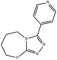 3-(4-pyridinyl)-5,6,7,8-tetrahydro[1,2,4]triazolo[3,4-b][1,3]thiazepine 结构式