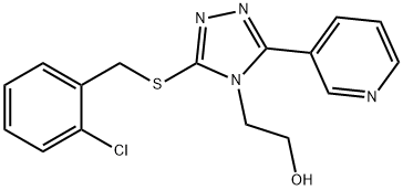 2-[3-[(2-chlorobenzyl)sulfanyl]-5-(3-pyridinyl)-4H-1,2,4-triazol-4-yl]ethanol Structure