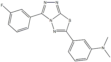 N-{3-[3-(3-fluorophenyl)[1,2,4]triazolo[3,4-b][1,3,4]thiadiazol-6-yl]phenyl}-N,N-dimethylamine Structure