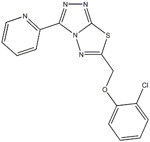 6-[(2-chlorophenoxy)methyl]-3-(2-pyridinyl)[1,2,4]triazolo[3,4-b][1,3,4]thiadiazole 结构式