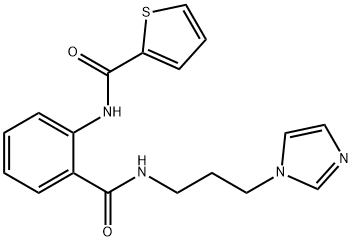 N-[2-({[3-(1H-imidazol-1-yl)propyl]amino}carbonyl)phenyl]-2-thiophenecarboxamide Struktur