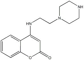 4-{[2-(1-piperazinyl)ethyl]amino}-2H-chromen-2-one 化学構造式