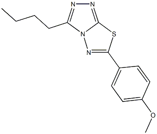 3-butyl-6-(4-methoxyphenyl)[1,2,4]triazolo[3,4-b][1,3,4]thiadiazole,947898-98-8,结构式