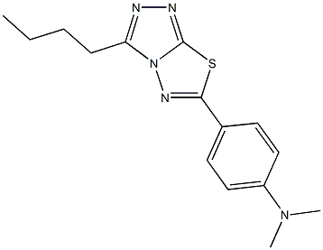 4-(3-butyl[1,2,4]triazolo[3,4-b][1,3,4]thiadiazol-6-yl)-N,N-dimethylaniline Structure