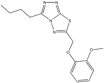 3-butyl-6-[(2-methoxyphenoxy)methyl][1,2,4]triazolo[3,4-b][1,3,4]thiadiazole,947899-36-7,结构式