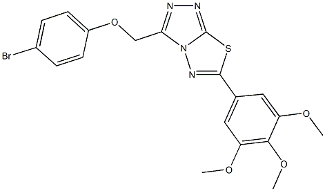 3-[(4-bromophenoxy)methyl]-6-(3,4,5-trimethoxyphenyl)[1,2,4]triazolo[3,4-b][1,3,4]thiadiazole Structure