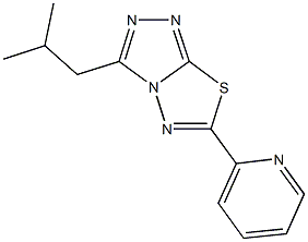 3-isobutyl-6-(2-pyridinyl)[1,2,4]triazolo[3,4-b][1,3,4]thiadiazole 化学構造式