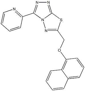 6-[(1-naphthyloxy)methyl]-3-(2-pyridinyl)[1,2,4]triazolo[3,4-b][1,3,4]thiadiazole 结构式