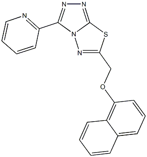 6-[(1-naphthyloxy)methyl]-3-(2-pyridinyl)[1,2,4]triazolo[3,4-b][1,3,4]thiadiazole,947930-40-7,结构式