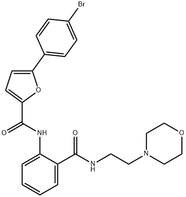 5-(4-bromophenyl)-N-[2-({[2-(4-morpholinyl)ethyl]amino}carbonyl)phenyl]-2-furamide,947935-66-2,结构式