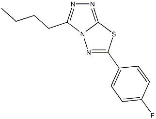 3-butyl-6-(4-fluorophenyl)[1,2,4]triazolo[3,4-b][1,3,4]thiadiazole,947943-48-8,结构式