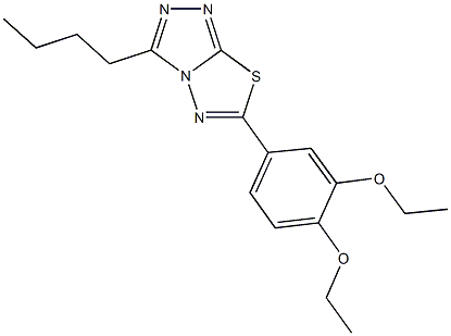 3-butyl-6-(3,4-diethoxyphenyl)[1,2,4]triazolo[3,4-b][1,3,4]thiadiazole,947943-60-4,结构式