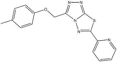 4-methylphenyl [6-(2-pyridinyl)[1,2,4]triazolo[3,4-b][1,3,4]thiadiazol-3-yl]methyl ether Struktur