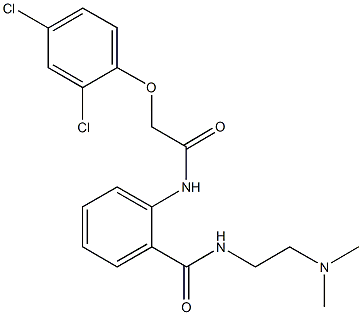 2-{[(2,4-dichlorophenoxy)acetyl]amino}-N-[2-(dimethylamino)ethyl]benzamide 化学構造式