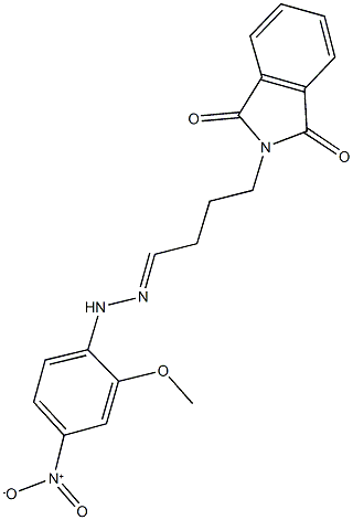 4-(1,3-dioxo-1,3-dihydro-2H-isoindol-2-yl)butanal {4-nitro-2-methoxyphenyl}hydrazone Structure