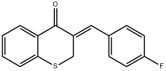 3-(4-fluorobenzylidene)-2,3-dihydro-4H-thiochromen-4-one Struktur