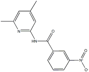 N-(4,6-dimethyl-2-pyridinyl)-3-nitrobenzamide 结构式