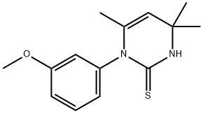 1-(3-methoxyphenyl)-4,4,6-trimethyl-3,4-dihydro-2(1H)-pyrimidinethione Struktur