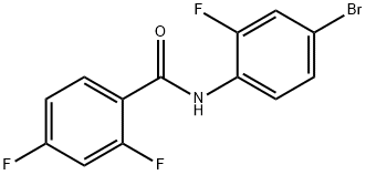 N-(4-bromo-2-fluorophenyl)-2,4-difluorobenzamide 化学構造式