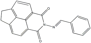 2-(benzylideneamino)-6,7-dihydro-1H-indeno[6,7,1-def]isoquinoline-1,3(2H)-dione Struktur