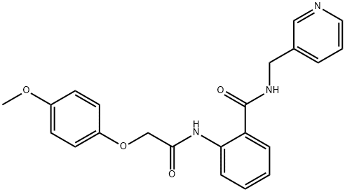 2-{[(4-methoxyphenoxy)acetyl]amino}-N-(3-pyridinylmethyl)benzamide,950227-49-3,结构式