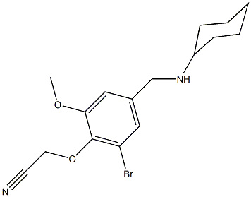 {2-bromo-4-[(cyclohexylamino)methyl]-6-methoxyphenoxy}acetonitrile,950228-88-3,结构式