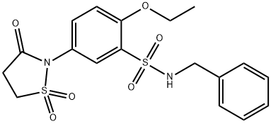 N-benzyl-5-(1,1-dioxido-3-oxo-2-isothiazolidinyl)-2-ethoxybenzenesulfonamide Structure