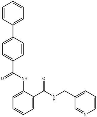 N-(2-{[(3-pyridinylmethyl)amino]carbonyl}phenyl)[1,1'-biphenyl]-4-carboxamide,951953-30-3,结构式