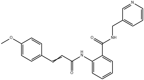 2-{[3-(4-methoxyphenyl)acryloyl]amino}-N-(3-pyridinylmethyl)benzamide Structure