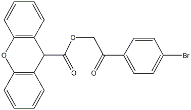 2-(4-bromophenyl)-2-oxoethyl 9H-xanthene-9-carboxylate,95223-12-4,结构式