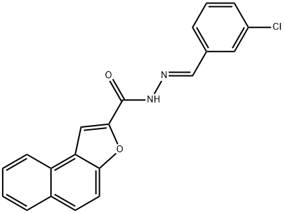 N'-(3-chlorobenzylidene)naphtho[2,1-b]furan-2-carbohydrazide Structure