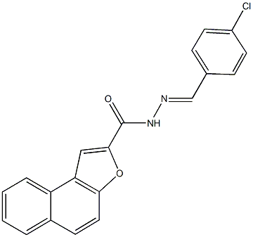 N'-(4-chlorobenzylidene)naphtho[2,1-b]furan-2-carbohydrazide 结构式