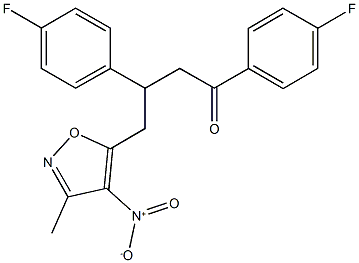 1,3-bis(4-fluorophenyl)-4-{4-nitro-3-methyl-5-isoxazolyl}-1-butanone Structure