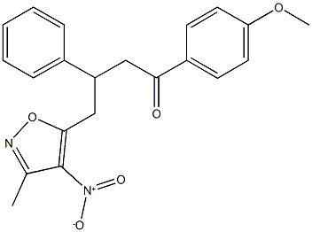 4-{4-nitro-3-methyl-5-isoxazolyl}-1-(4-methoxyphenyl)-3-phenyl-1-butanone,952568-92-2,结构式