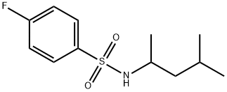 N-(1,3-dimethylbutyl)-4-fluorobenzenesulfonamide Struktur