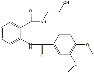 N-(2-{[(2-hydroxyethyl)amino]carbonyl}phenyl)-3,4-dimethoxybenzamide Structure