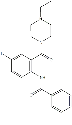 N-{2-[(4-ethyl-1-piperazinyl)carbonyl]-4-iodophenyl}-3-methylbenzamide Structure