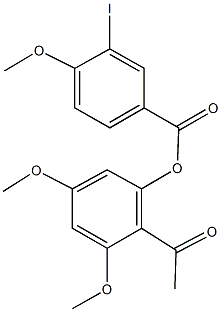 2-acetyl-3,5-dimethoxyphenyl 3-iodo-4-methoxybenzoate|