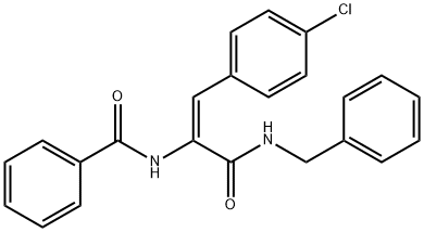 N-[1-[(benzylamino)carbonyl]-2-(4-chlorophenyl)vinyl]benzamide Structure