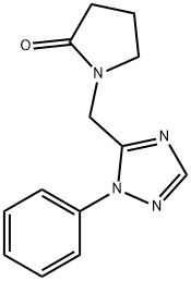 1-[(1-phenyl-1H-1,2,4-triazol-5-yl)methyl]-2-pyrrolidinone Struktur