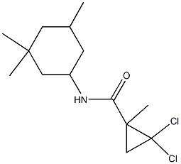 2,2-dichloro-1-methyl-N-(3,3,5-trimethylcyclohexyl)cyclopropanecarboxamide Struktur