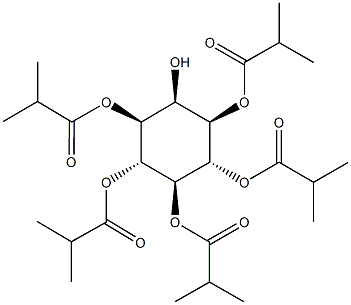 2-hydroxy-3,4,5,6-tetrakis(isobutyryloxy)cyclohexyl 2-methylpropanoate Struktur
