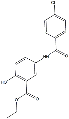 ethyl 5-[(4-chlorobenzoyl)amino]-2-hydroxybenzoate Structure